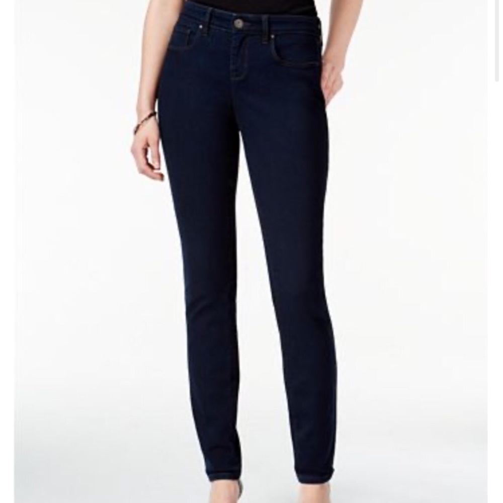 Curvy Skinny Leg Dark Blue Jeans